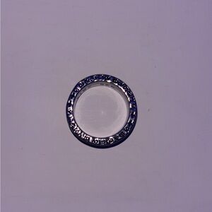 Silver Rhinestone Circle Pendant